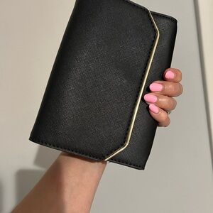 Black Clutch with Minimalist Design